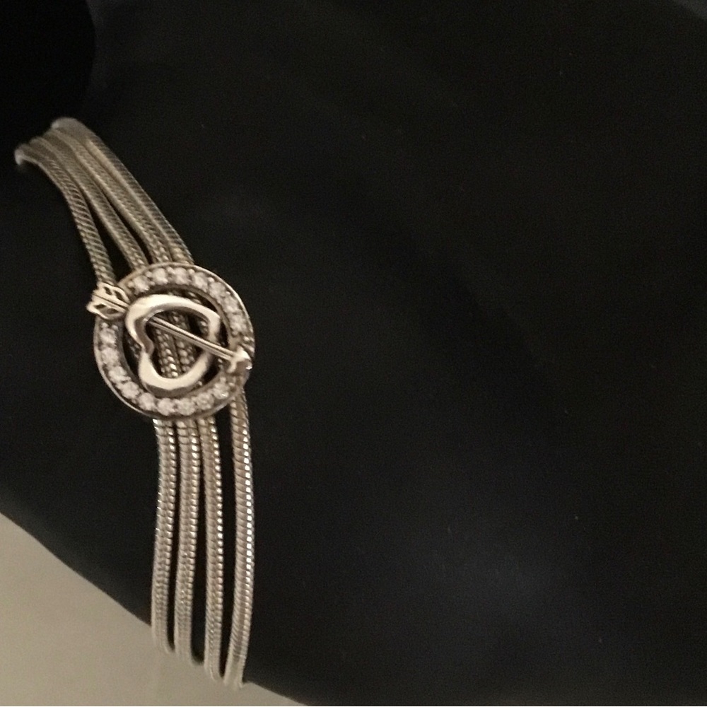 PANDORA RETIRED REFLEXIONS SNAKE CHARM BRACELET/RETIRED PANDORA HEART CLIP - Picture 10 of 10